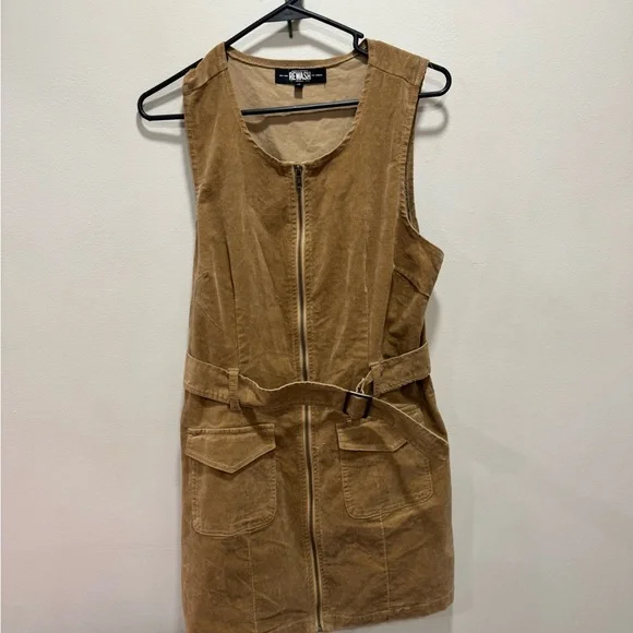 Forever 21 Tan Sleeveless Zip-Up Dress - Picture 1 of 2